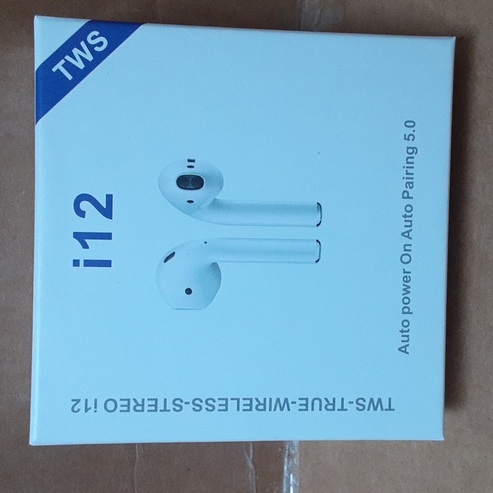 White TWS-TRUE-WIRELESS-STEREO i12 Auto Power On Auto Pairing 5.0 iPODs